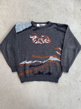 90s Vintage Bears Bugatchi Knit Sweater